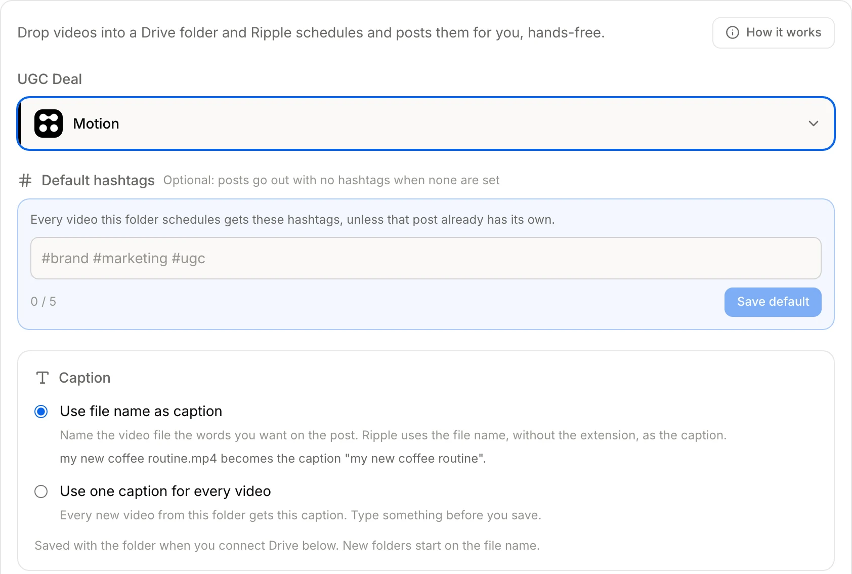 Ripple watching a Google Drive folder for new videos